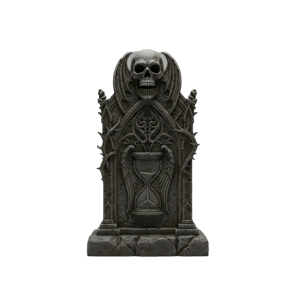 Gothic Skull Tombstone