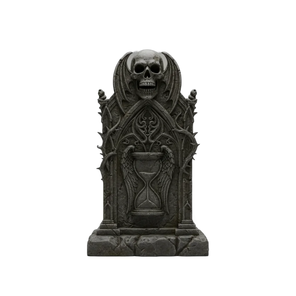 Gothic Skull Tombstone