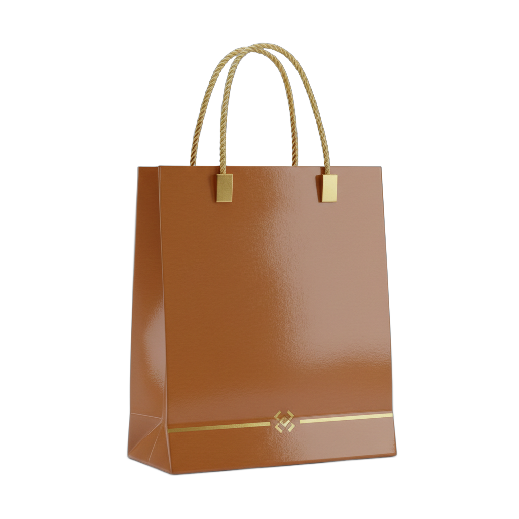 Elegant Brown Shopping Bag