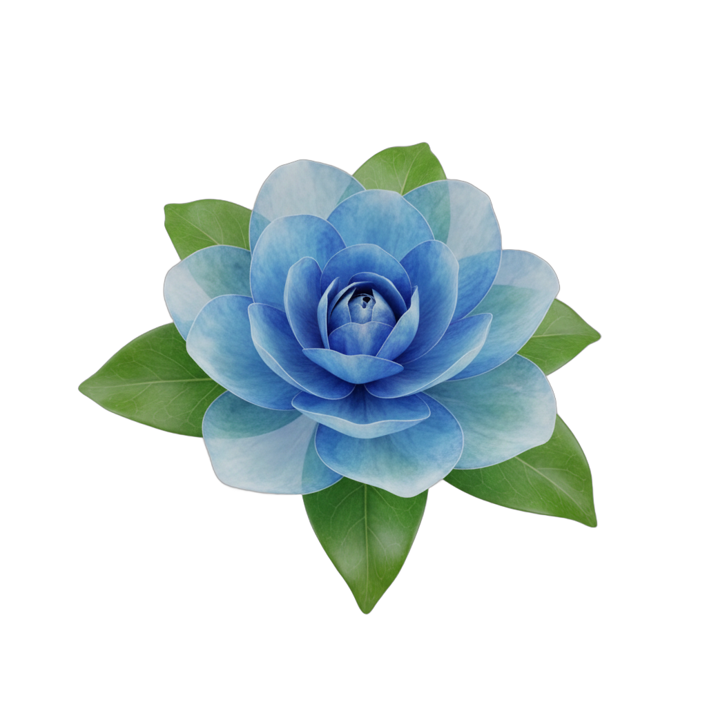 Blue Botanical Flower