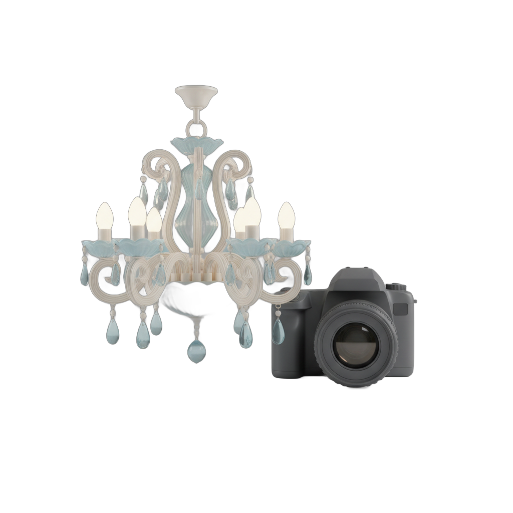 Elegant Chandelier and Modern Camera Bundle