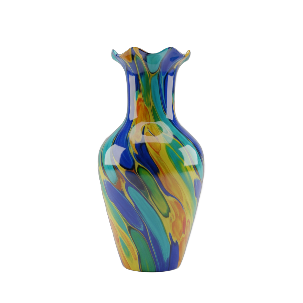 Glossy Patterned Vase
