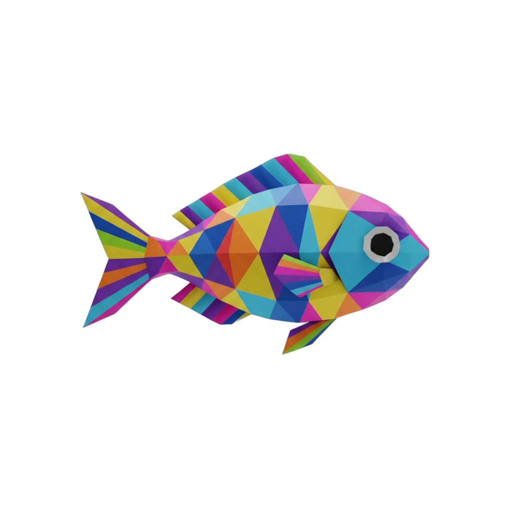 Stylized Geometric Fish