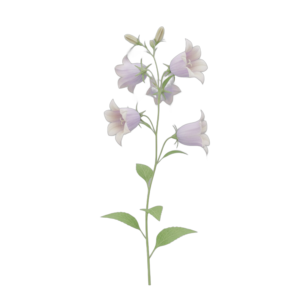 Botanical Bellflower Illustration