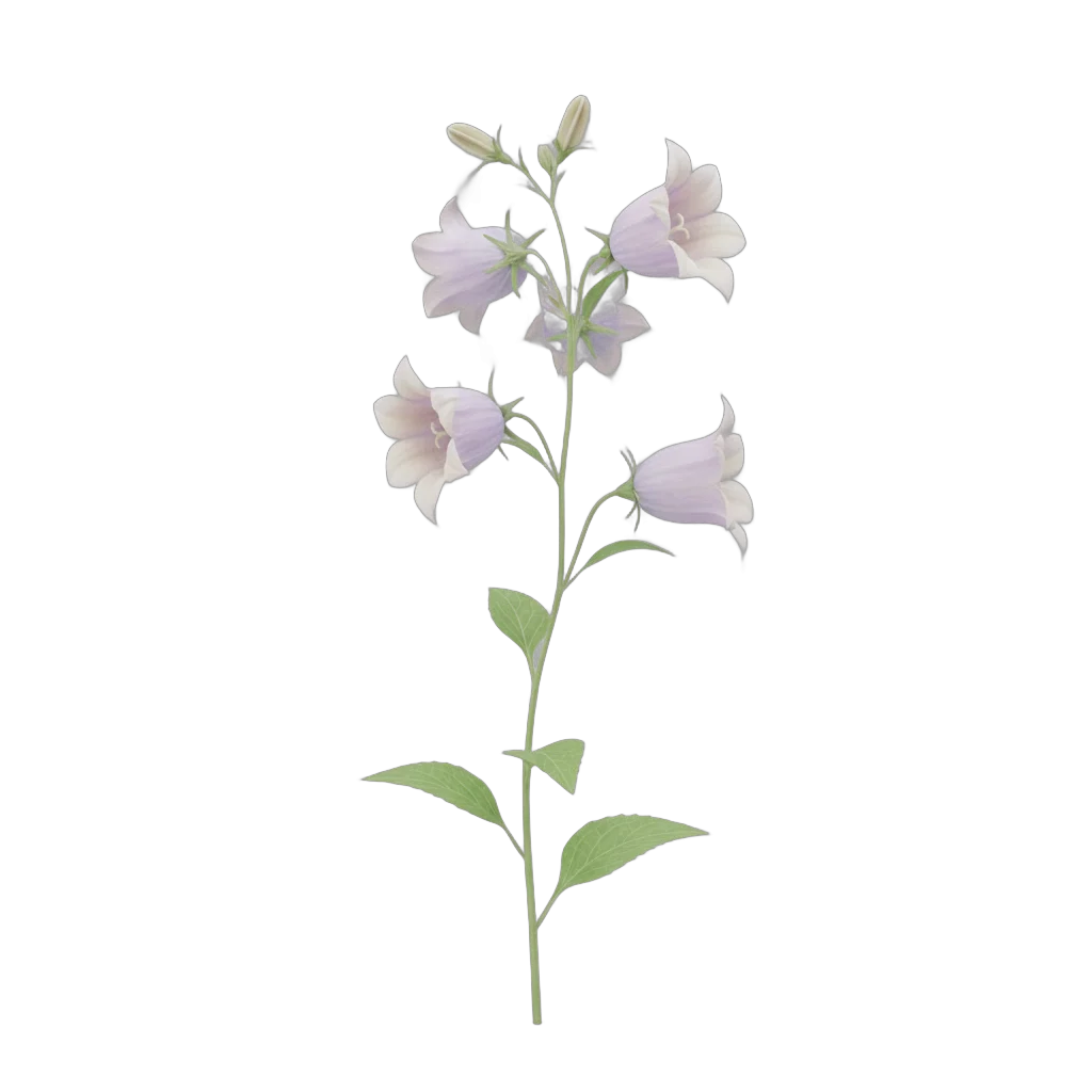 Botanical Bellflower Illustration