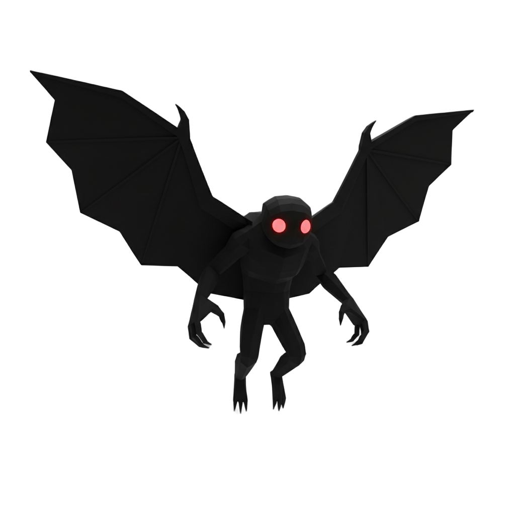 Mothman Creature Silhouette