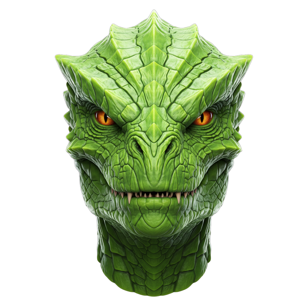 Reptilian Alien Head