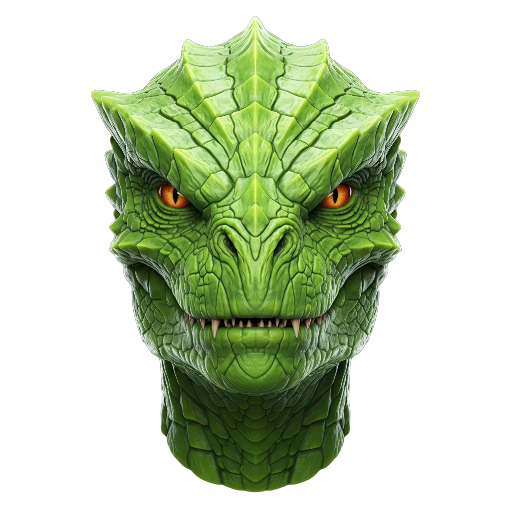 Reptilian Alien Head
