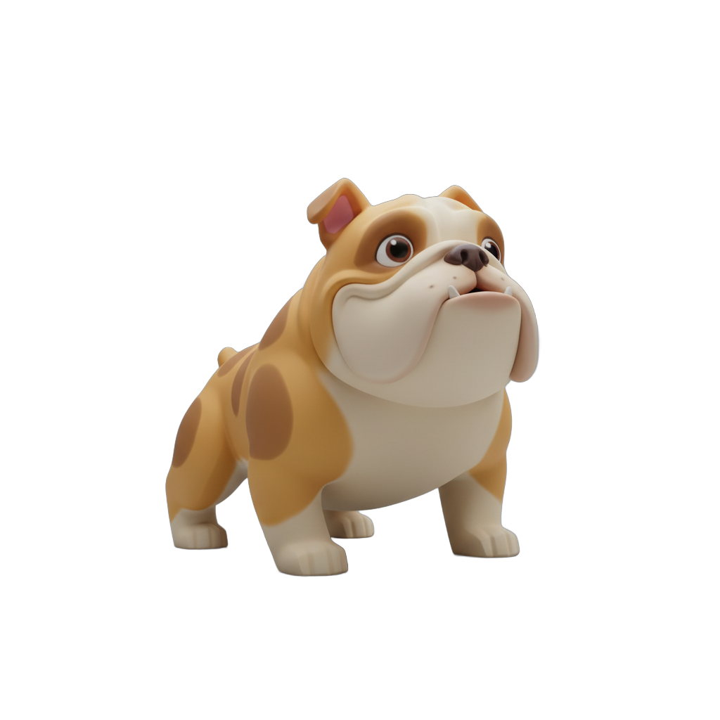 Stylized Cartoon Bulldog