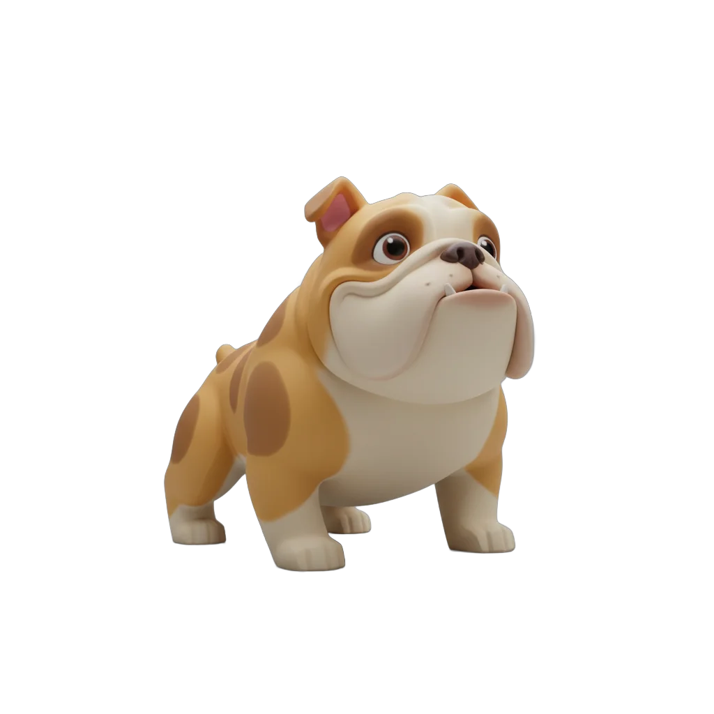 Stylized Cartoon Bulldog