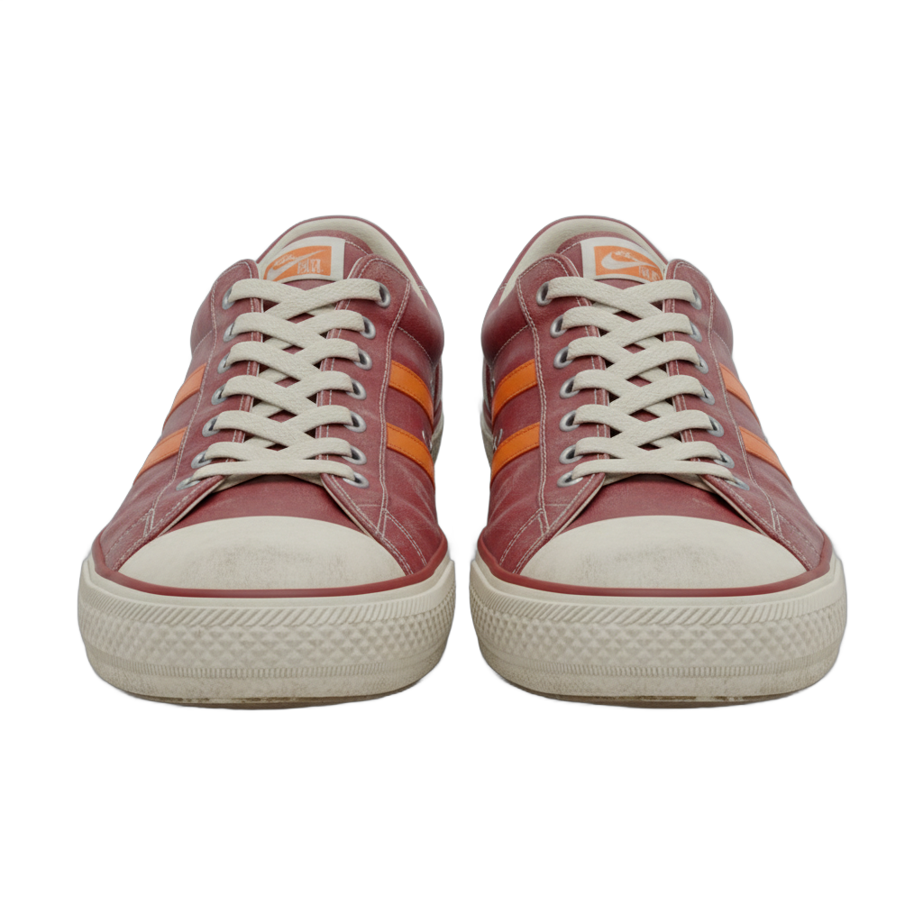 Vintage Red White Sneakers