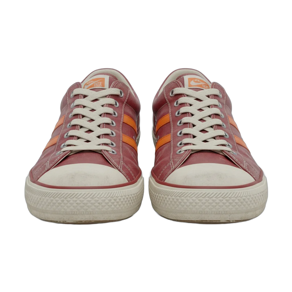 Vintage Red White Sneakers