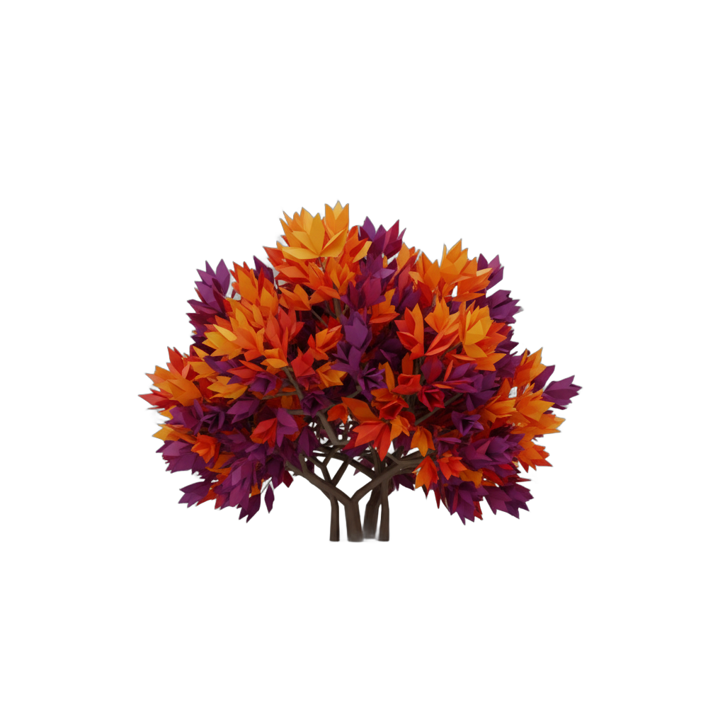 Stylized Autumn Bush