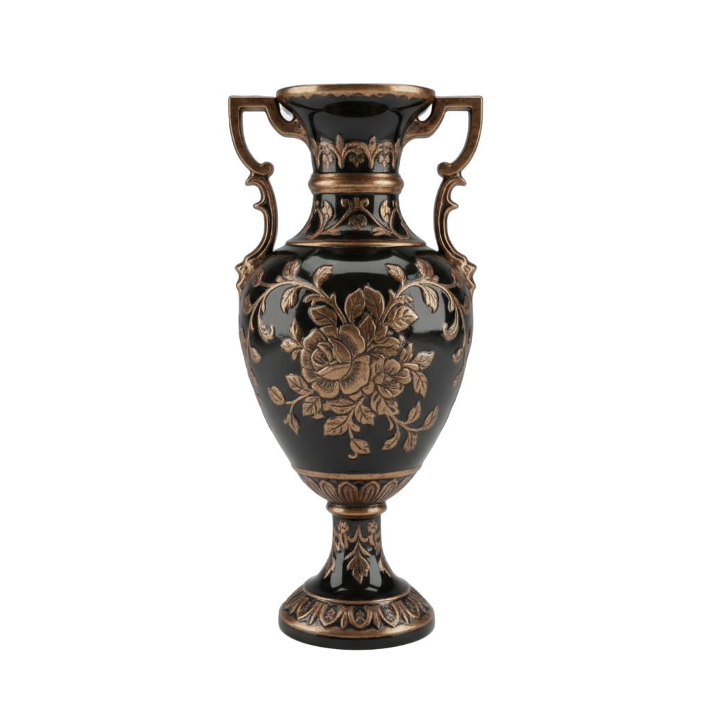 Antique Floral Pattern Vase