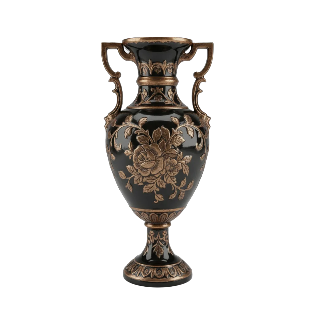 Antique Floral Pattern Vase