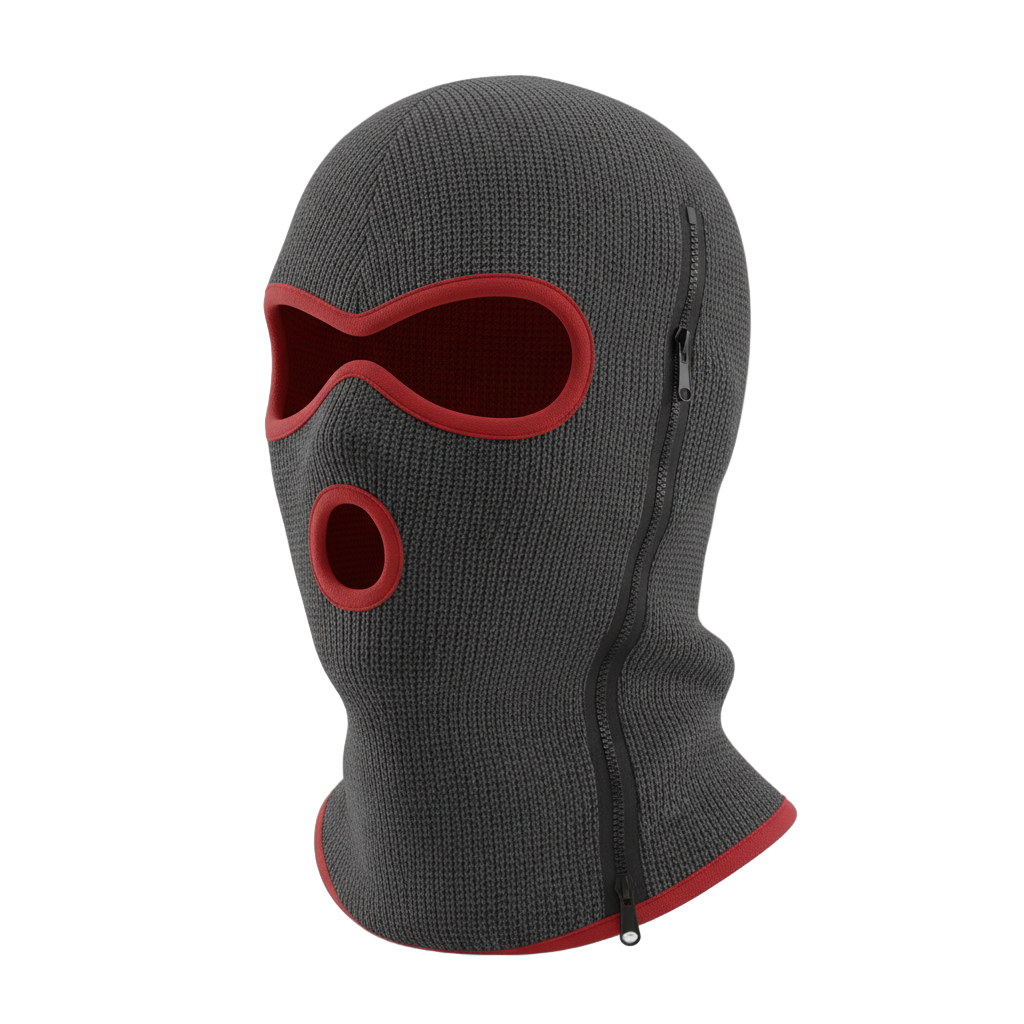 Tactical Balaclava Mask with Red Lining