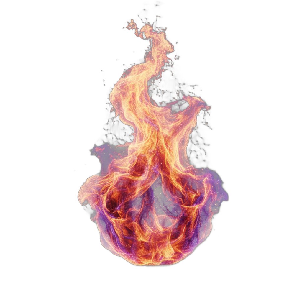 Animated Glowing Flame Fire