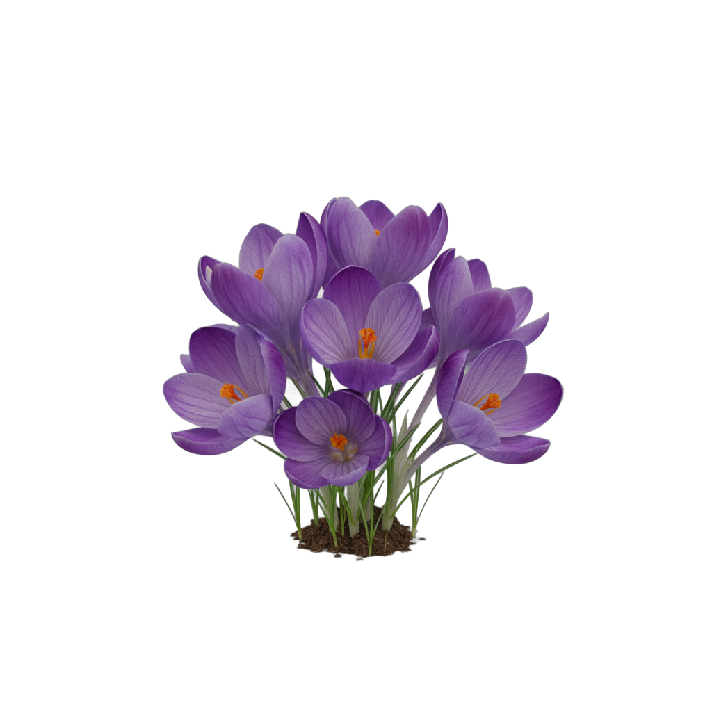 Purple Crocus Flowers