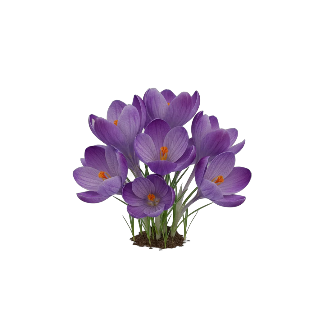 Purple Crocus Flowers