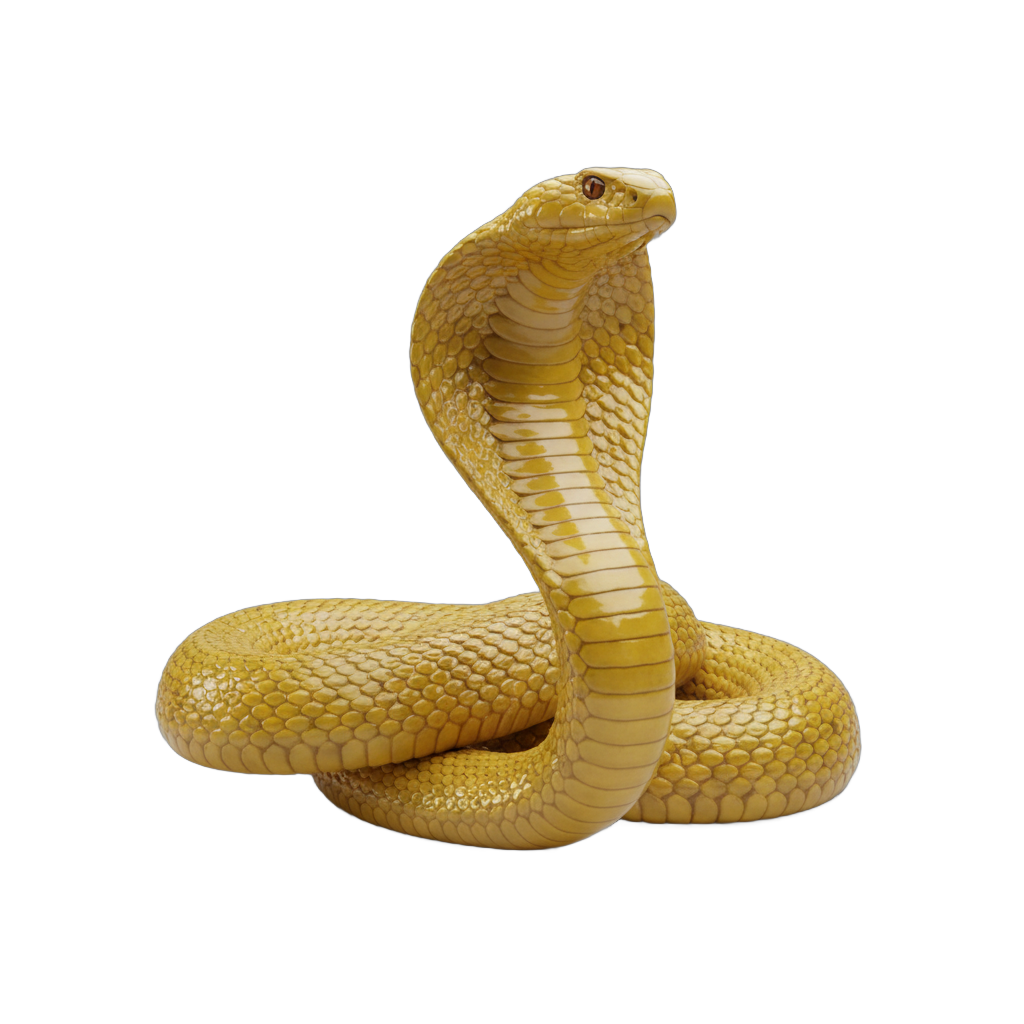 Golden Yellow Cobra Snake