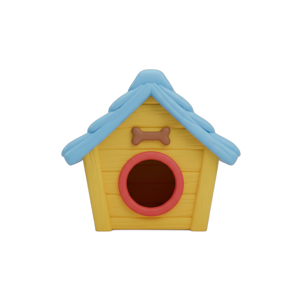 Cartoon Yellow Dog House