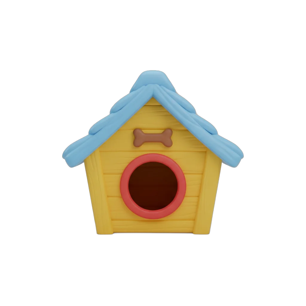 Cartoon Yellow Dog House