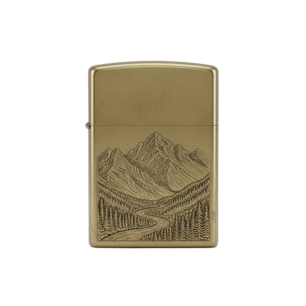 Vintage Mountain Landscape Lighter