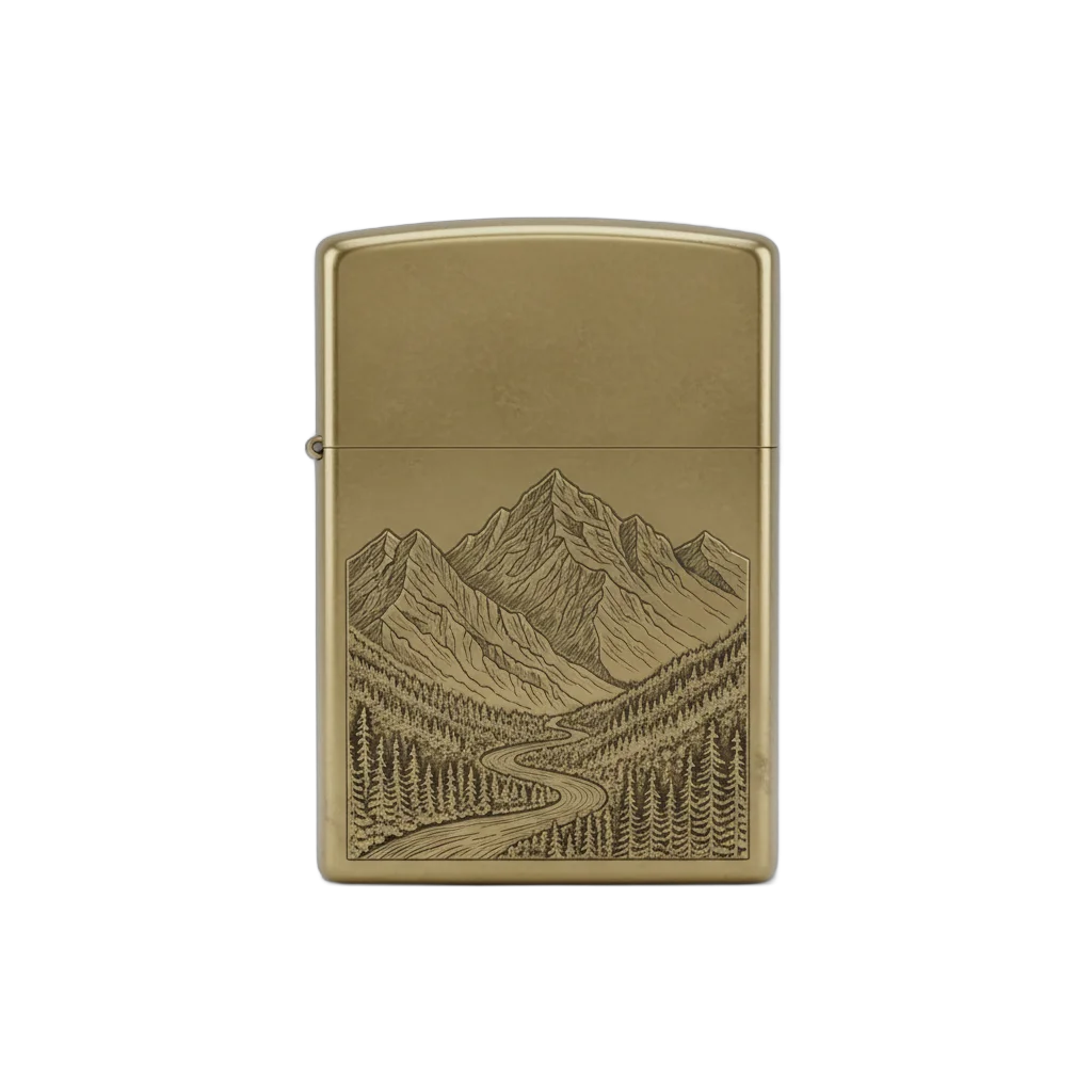 Vintage Mountain Landscape Lighter