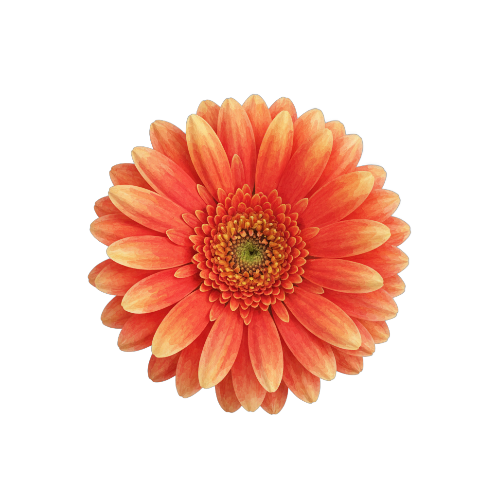Watercolor Gerbera Daisy