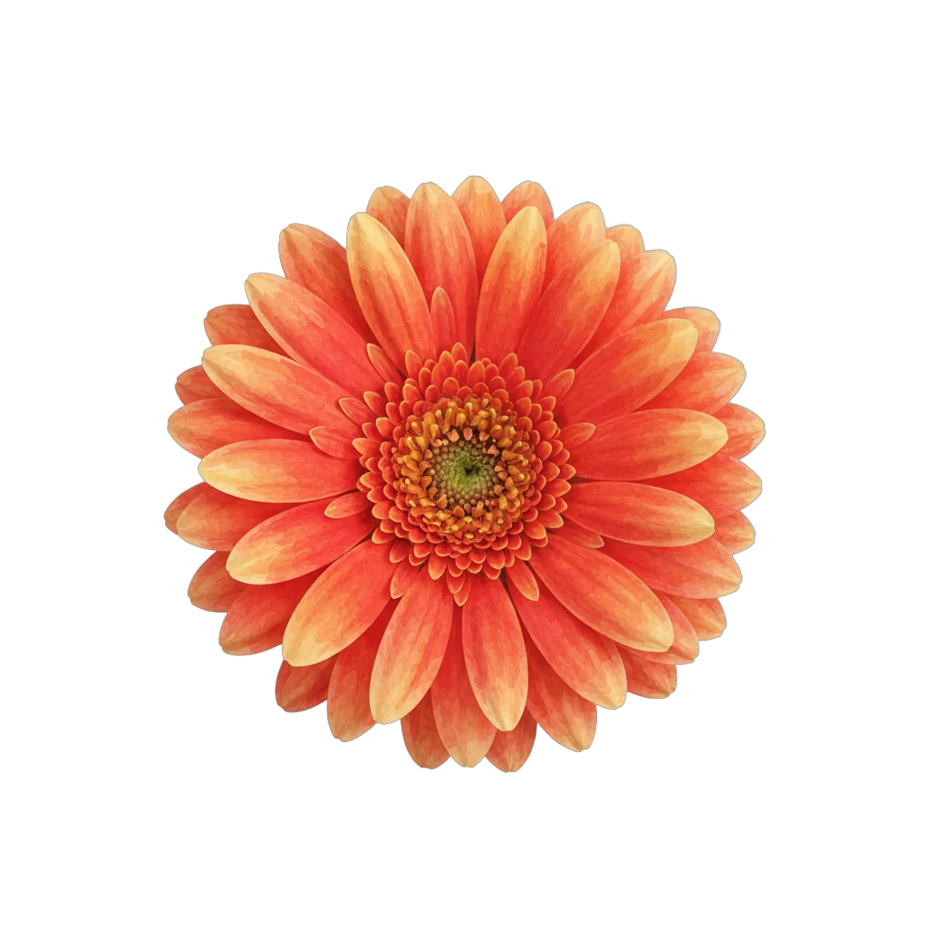 Watercolor Gerbera Daisy