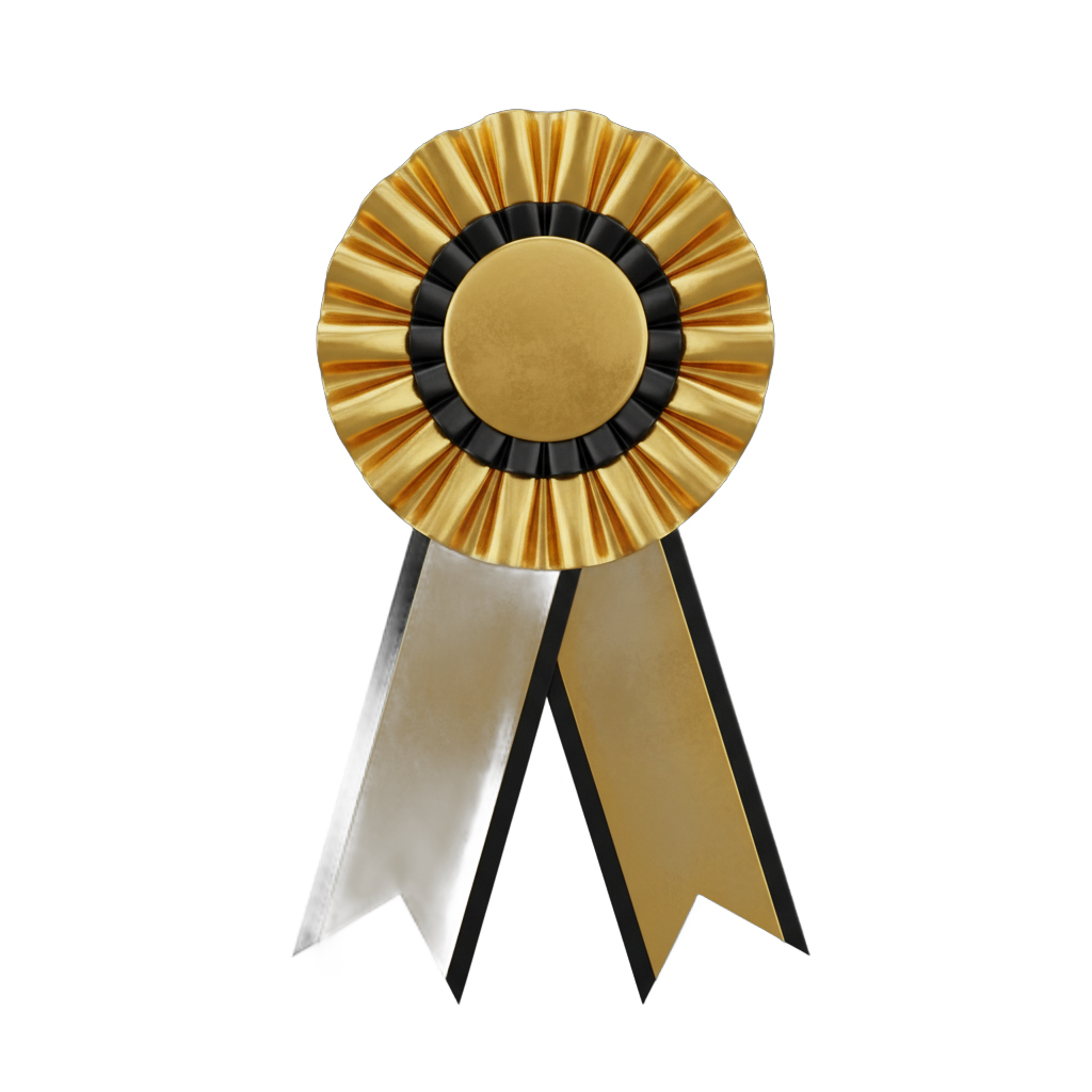 Shiny Gold Award Ribbon