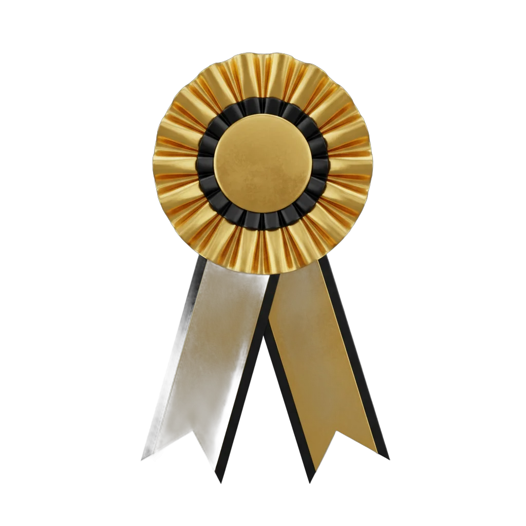 Shiny Gold Award Ribbon