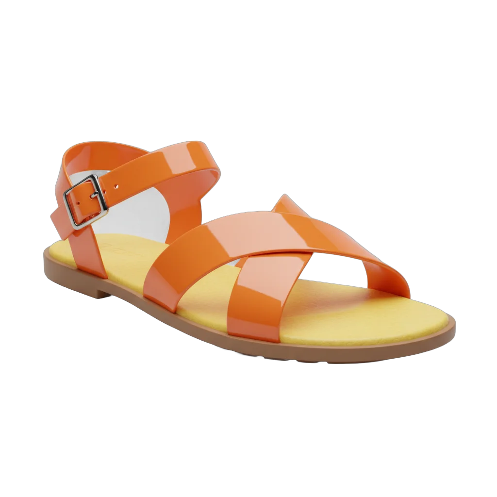 Orange Strap Sandals