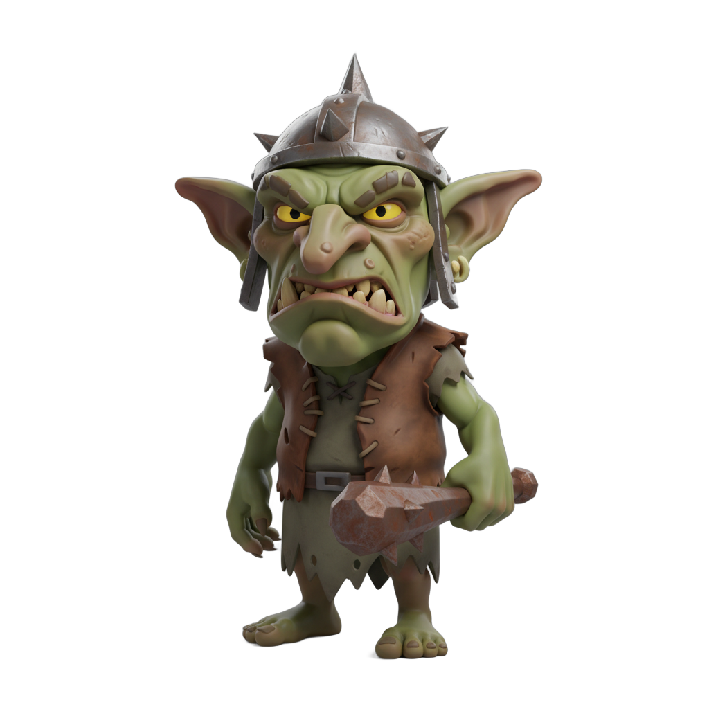 Angry Cartoon Goblin Character