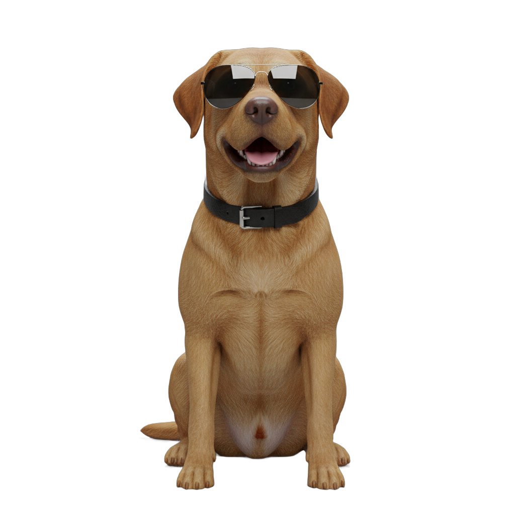 Cool Labrador with Sunglasses