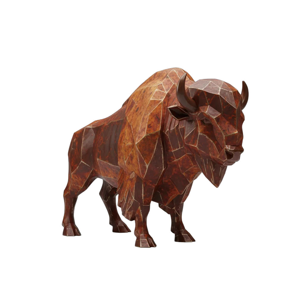 Stylized Bison Figurine