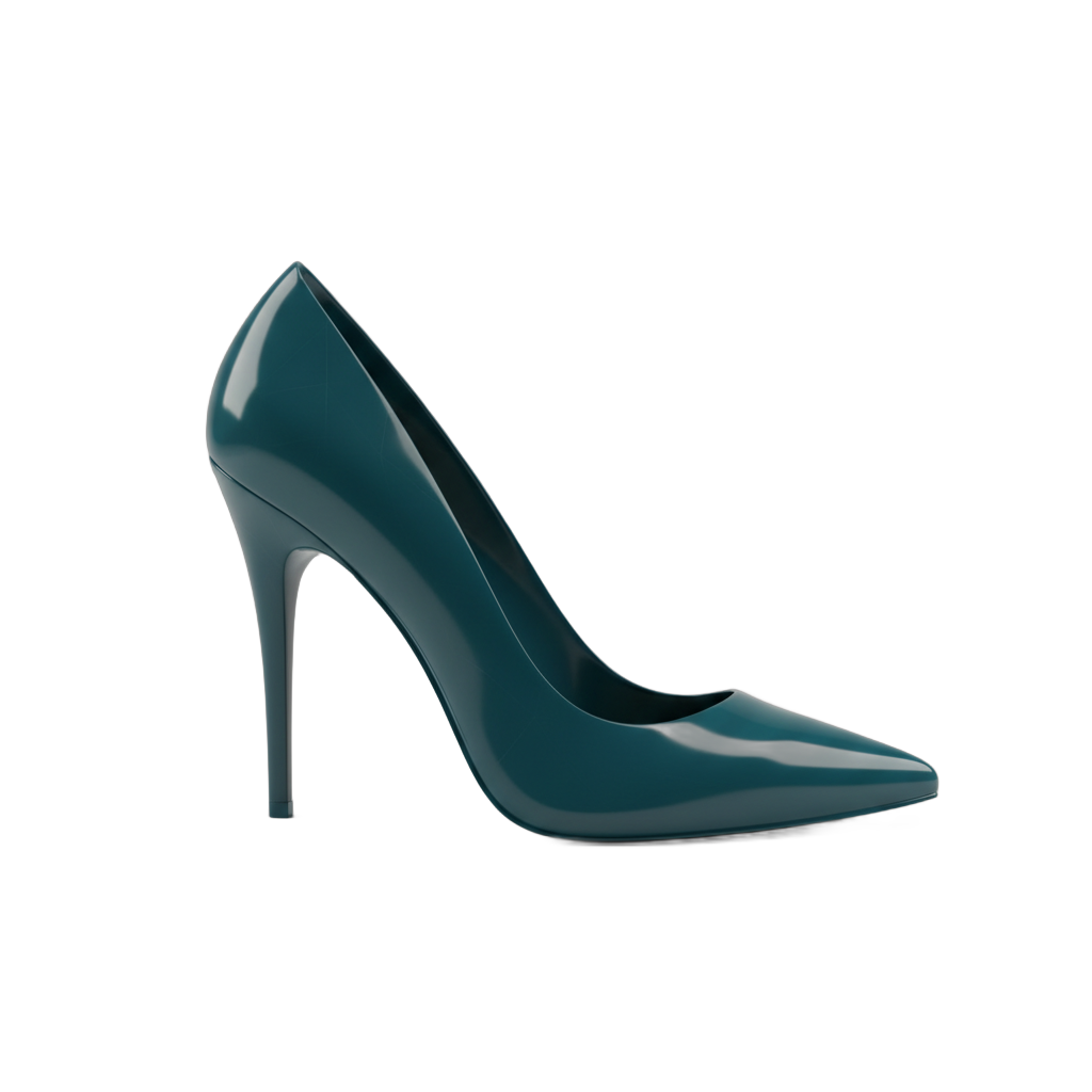 Elegant Teal High Heel Shoe