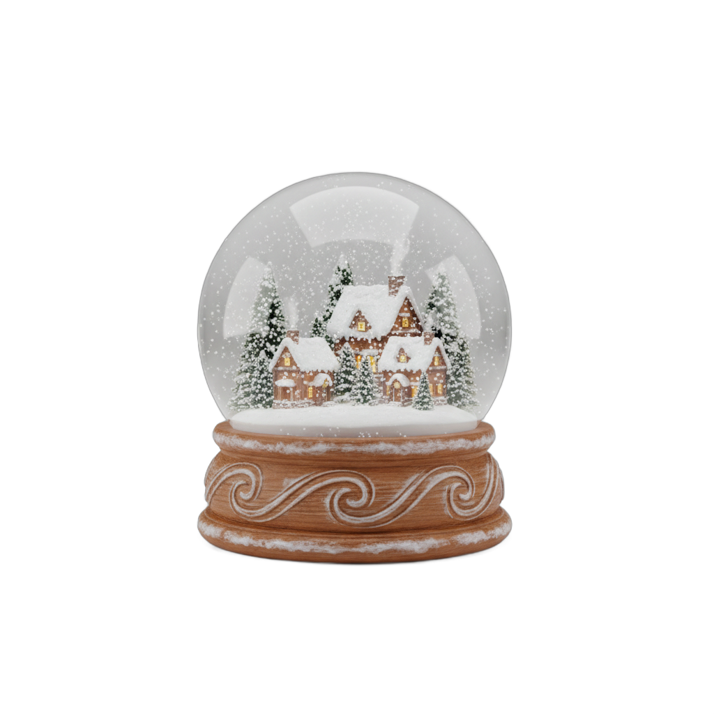 Winter Village Snow Globe