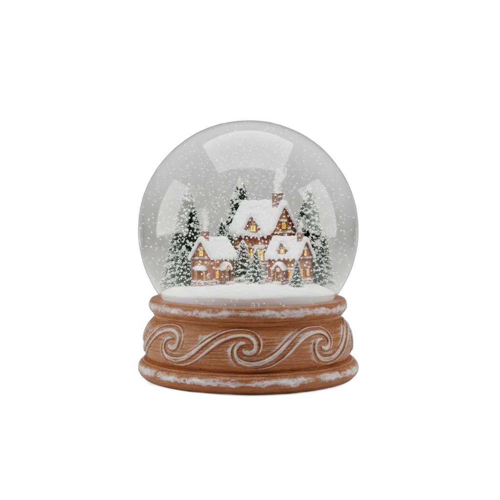 Winter Village Snow Globe