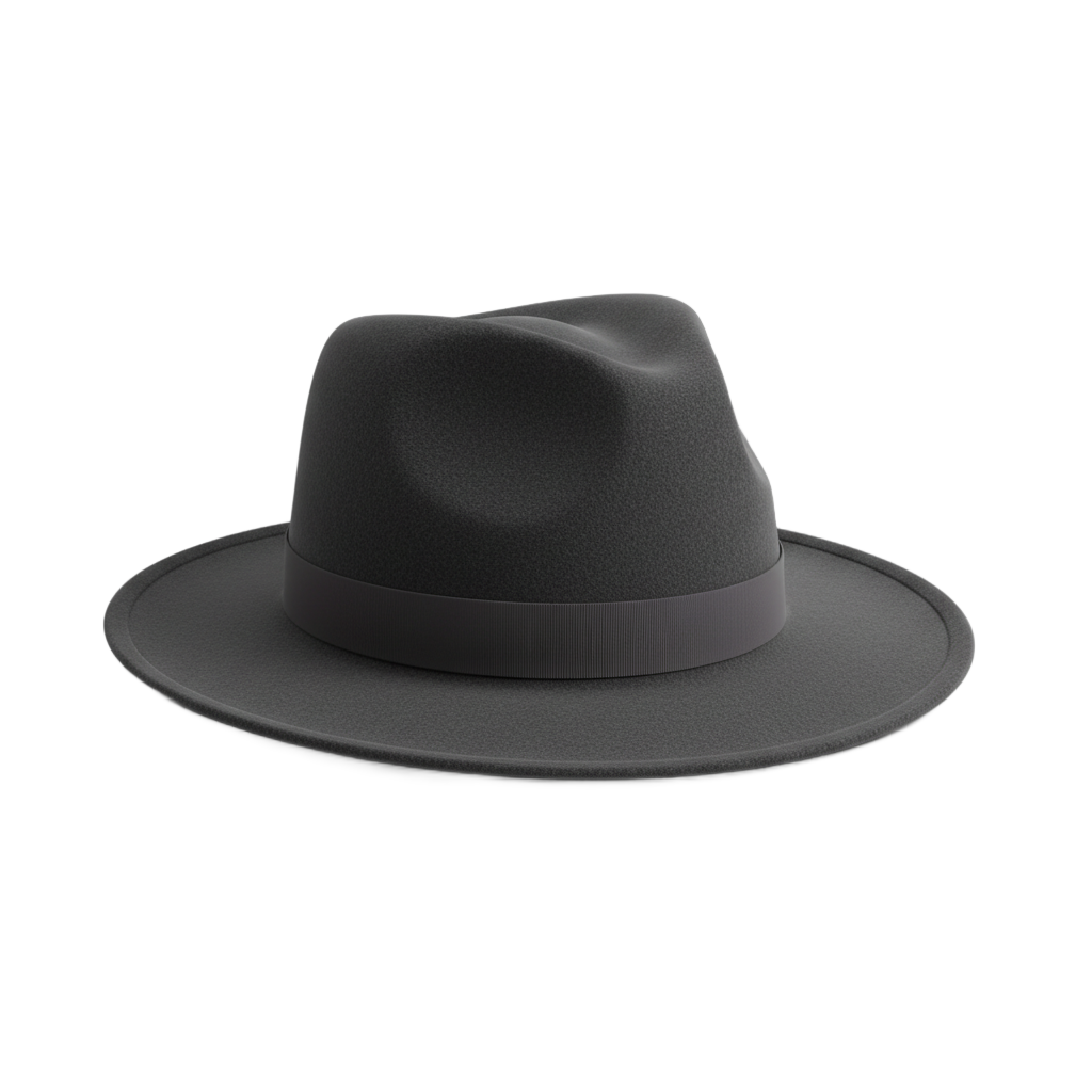 Dark Gray Fedora Hat