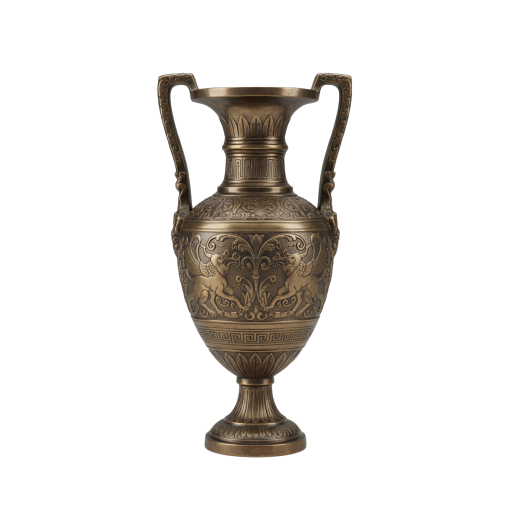 Bronze Ornate Amphora Vase