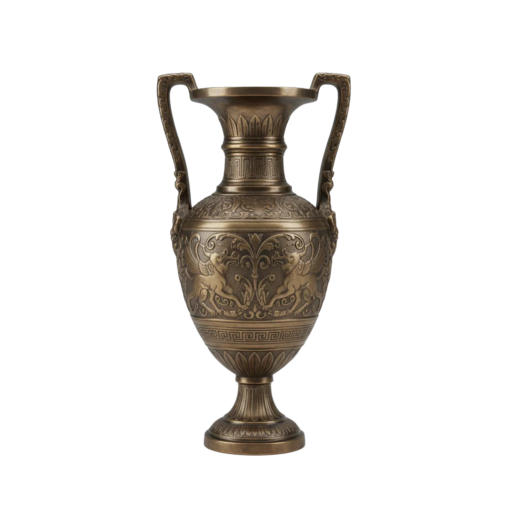 Bronze Ornate Amphora Vase