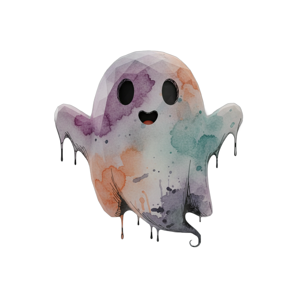 Watercolor Halloween Ghost