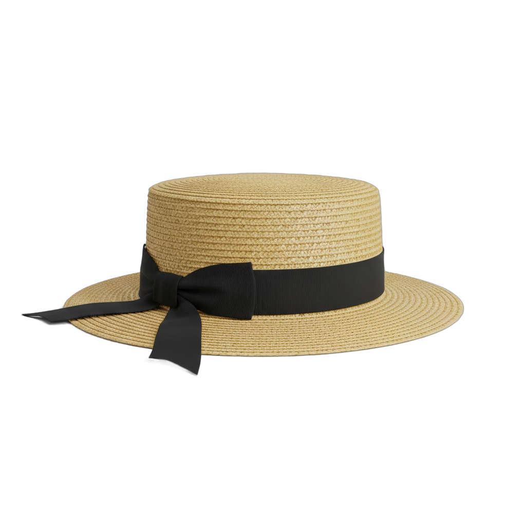 Classic Straw Boater Hat