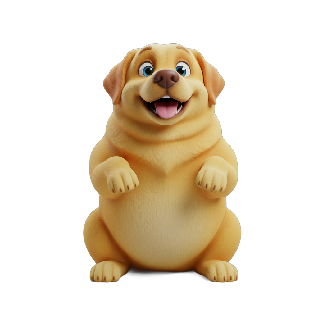 Happy Cartoon Labrador Retriever