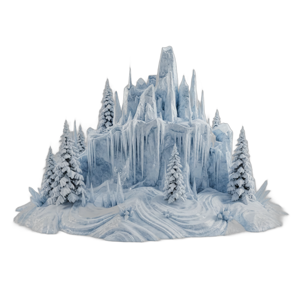 Snowy Mountain Ice Landscape