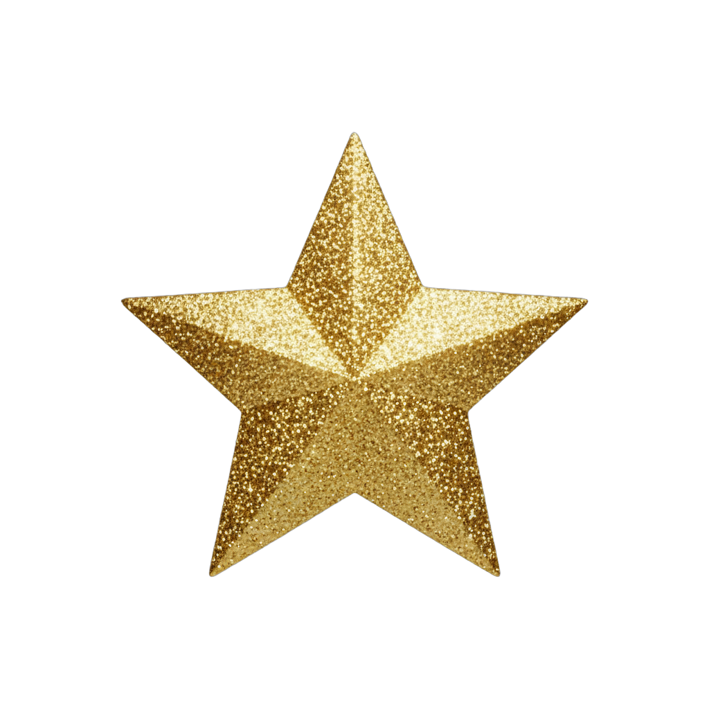 Golden Glitter Star