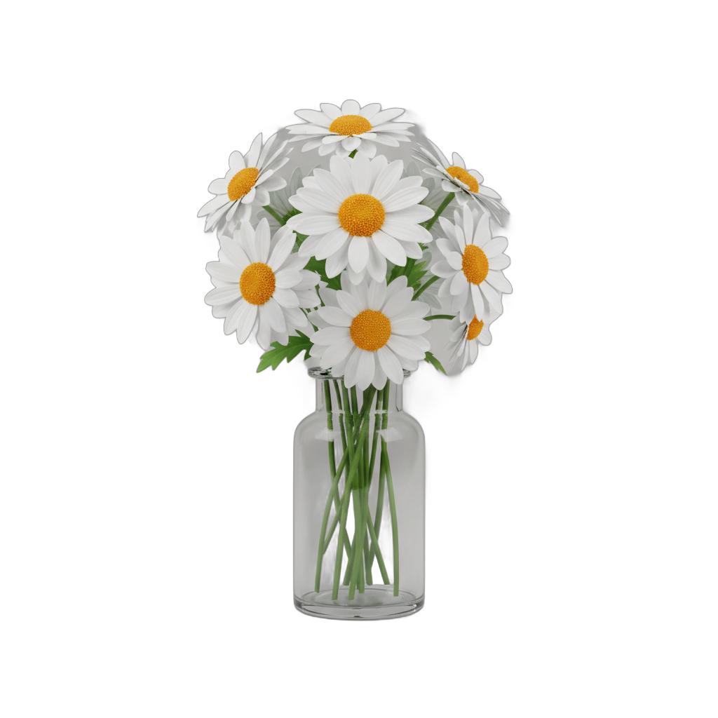 Daisy Bouquet in Glass Vase