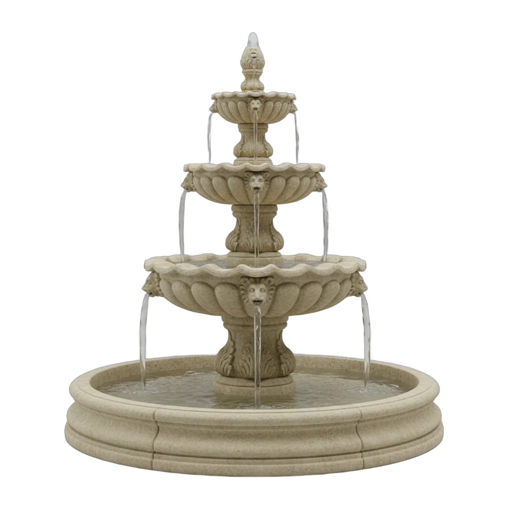 Three Tiered Stone Fountain