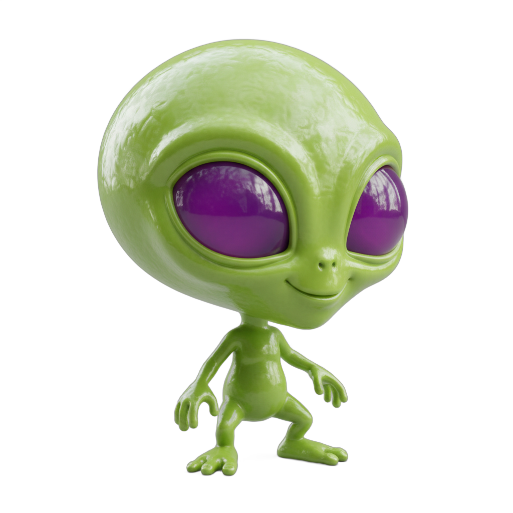 Cute Big-Headed Alien